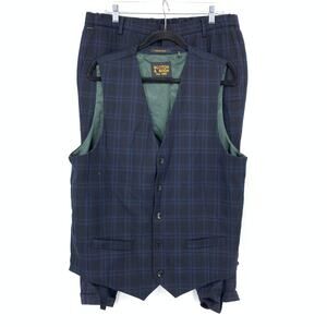 Scotch & Soda Mens 36 Everyday Artist Suit Set Navy Plaid Elastic Waist *HEMMED